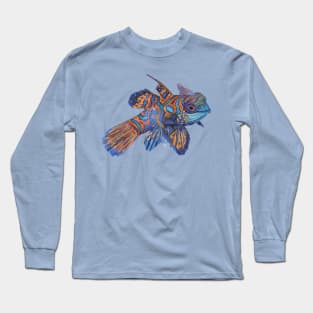 Watercolor Mandarinfish Long Sleeve T-Shirt